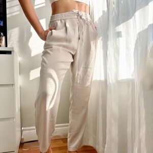 Zara Cream Drawstring Joggers